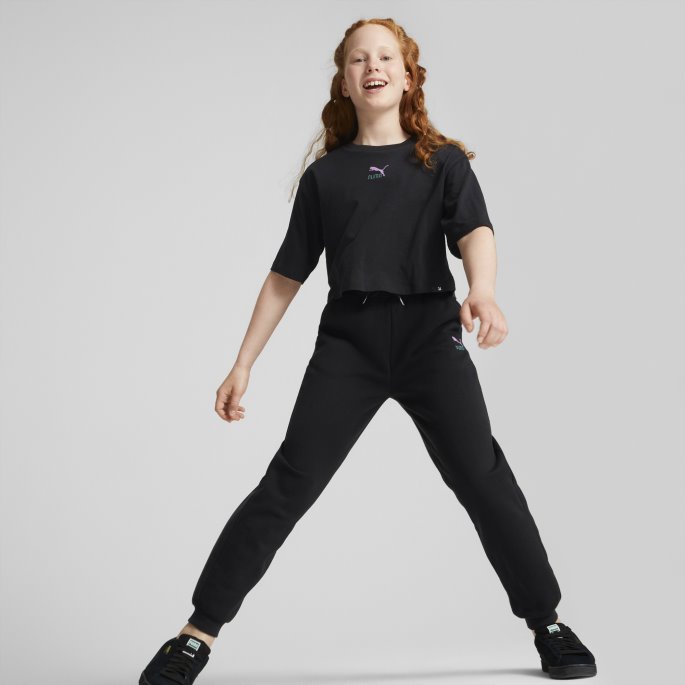 Classics Grl Tee Ungdom Puma På Tilbud Svart