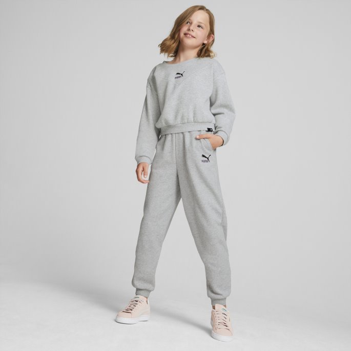 Lys Grå Lyng Puma På Tilbud Klassikere Grl Avslappet Jogger Ungdom