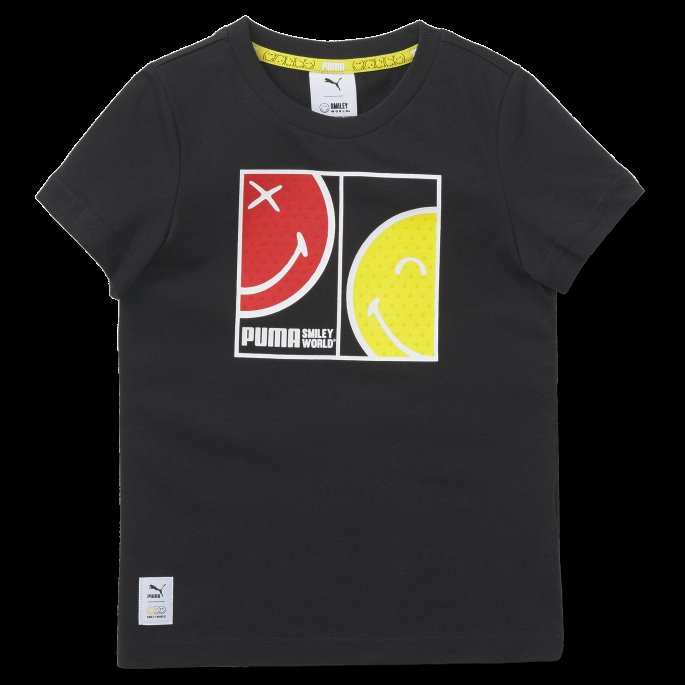 Puma På Tilbud X Smileyworld Svart Tee Barn
