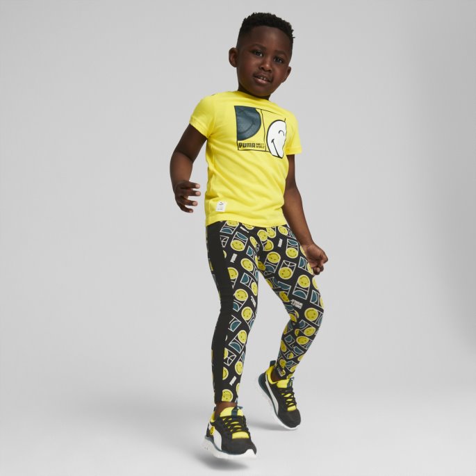 Puma På Tilbud X Smileyworld Tee Barn Levende Gul