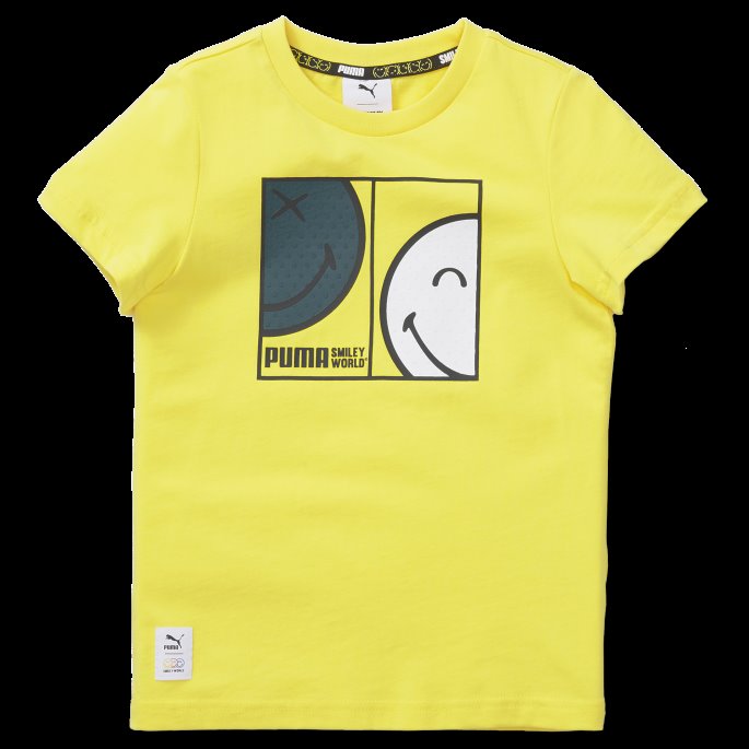 Puma På Tilbud X Smileyworld Tee Barn Levende Gul