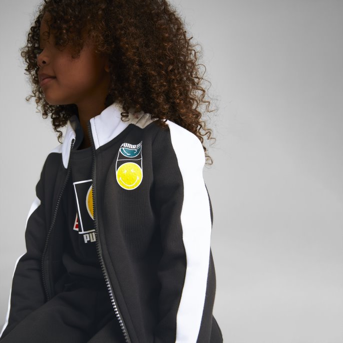 Puma På Tilbud X Smileyworld T7 Treningsjakke For Barn Svart
