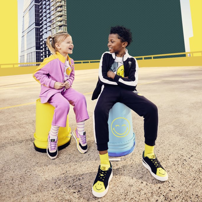 Puma På Tilbud X Smileyworld T7 Treningsjakke Barn Svart