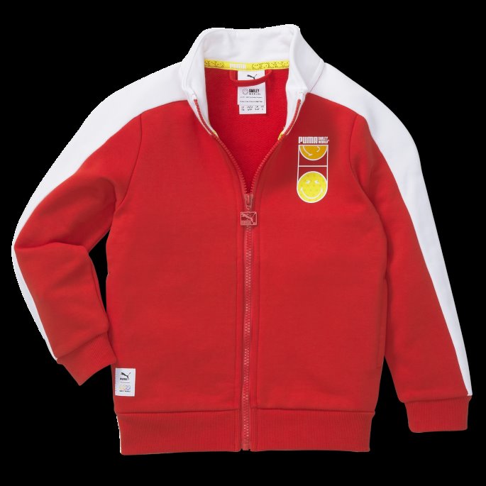 Puma På Tilbud X Smileyworld Kids' T7 Treningsjakke Høyrisiko Rød