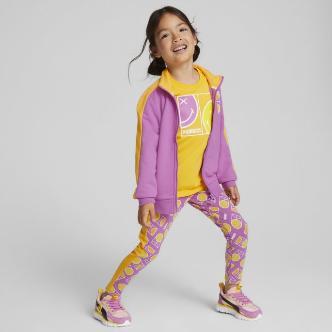 Puma På Tilbud X Smileyworld T7 Treningsjakke Barn Lilla Pop