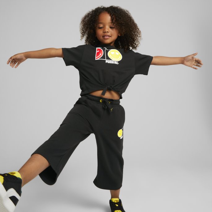 Puma På Tilbud X Smileyworld Kids' Knot T-skjorte Svart