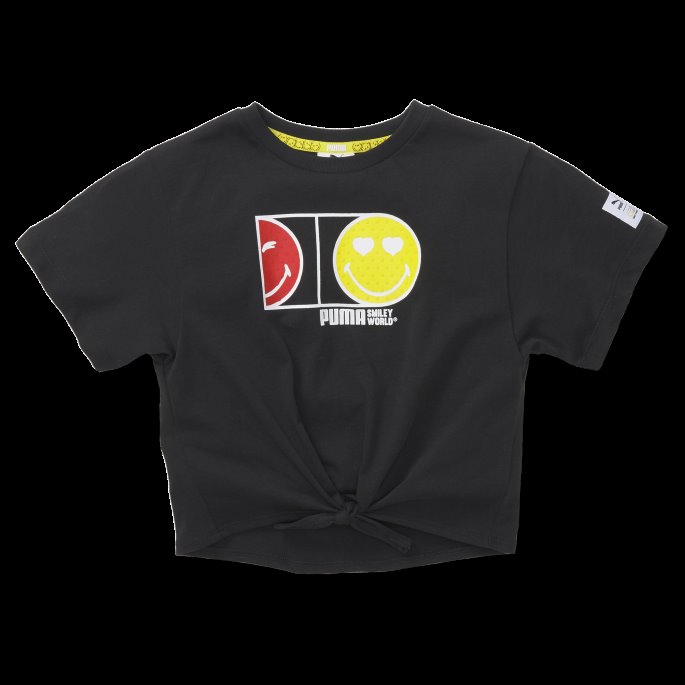 Puma På Tilbud X Smileyworld Kids' Knot T-skjorte Svart