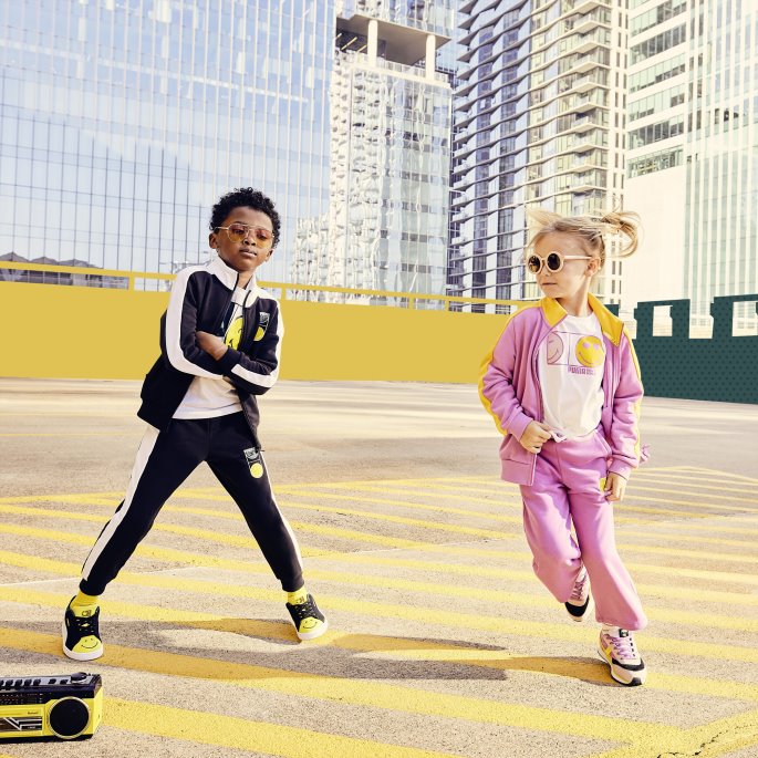 Puma På Tilbud X Smileyworld Barneknute-t-skjorte Hvit