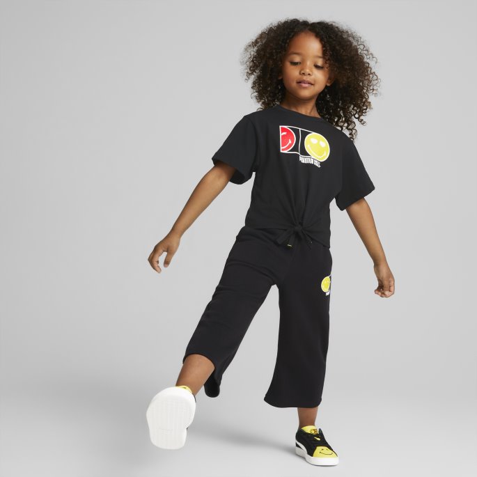 Puma På Tilbud X Smileyworld Barnebukser 7-8 Svart