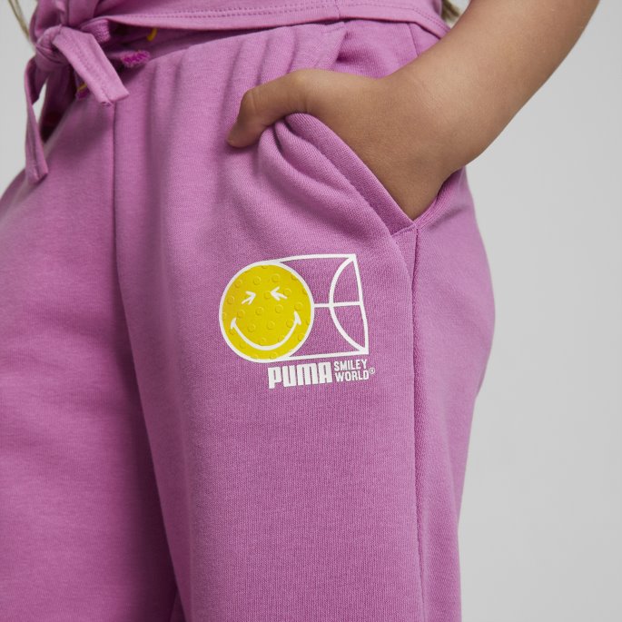 Puma På Tilbud X Smileyworld Barnas 7-8 Bukser Lilla Pop