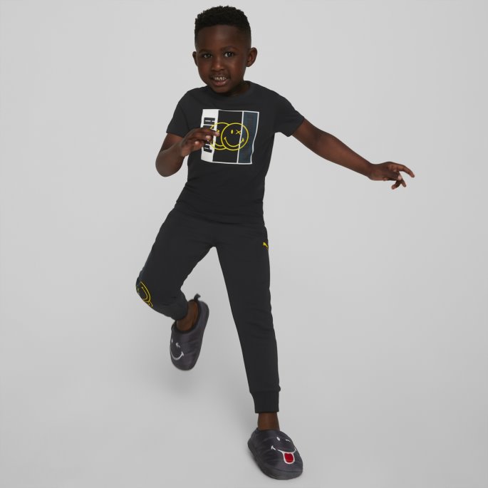 Puma På Tilbud X Smileyworld Kids Svart T-skjorte