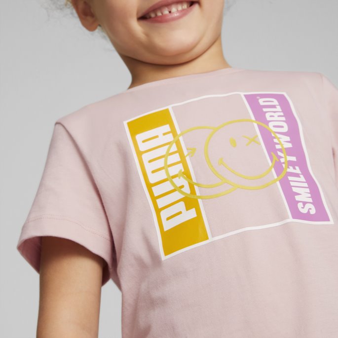 Puma På Tilbud X Smileyworld T-skjorte For Barn Rosekvarts