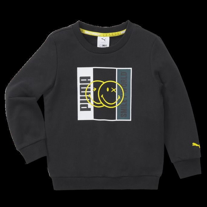 Puma På Tilbud X Smileyworld Sweatshirt Med Crewneck Barn Svart