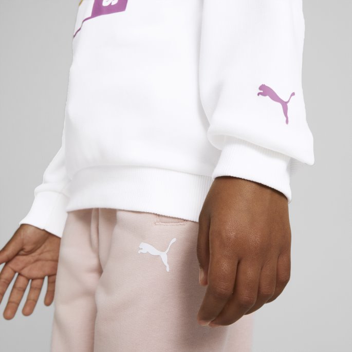 Puma På Tilbud X Smileyworld Liten Barnegenser Med Rund Hals, Hvit