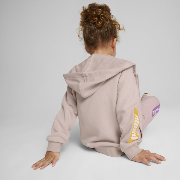 Puma På Tilbud X Smileyworld Hettegenser Med Full Glidelås For Barn Rosekvarts