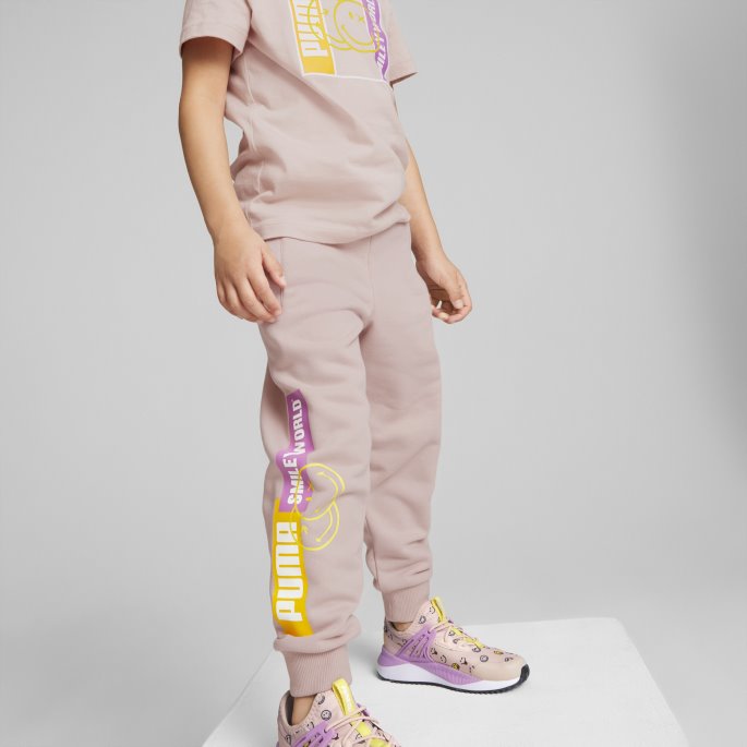 Puma På Tilbud X Smileyworld Små Joggebukser For Barn Rose Quartz