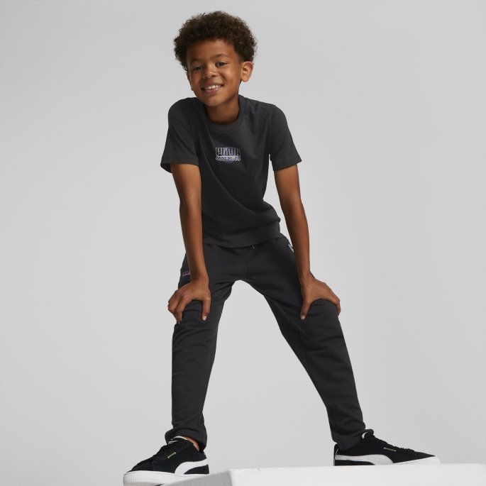 Puma På Tilbud X Minecraft Grafisk Tee Ungdom Svart