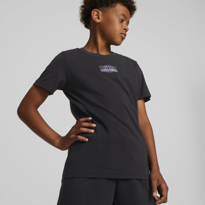 Puma På Tilbud X Minecraft Grafisk T-skjorte Store Barn Svart