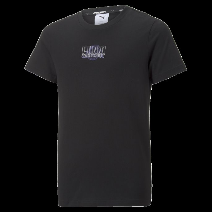 Puma På Tilbud X Minecraft Grafisk T-skjorte Store Barn Svart