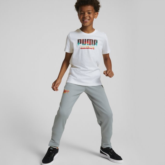 Puma På Tilbud X Minecraft Grafisk Tee Ungdom Hvit