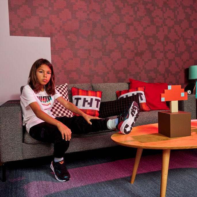 Puma På Tilbud X Minecraft Grafisk Tee Ungdom Hvit