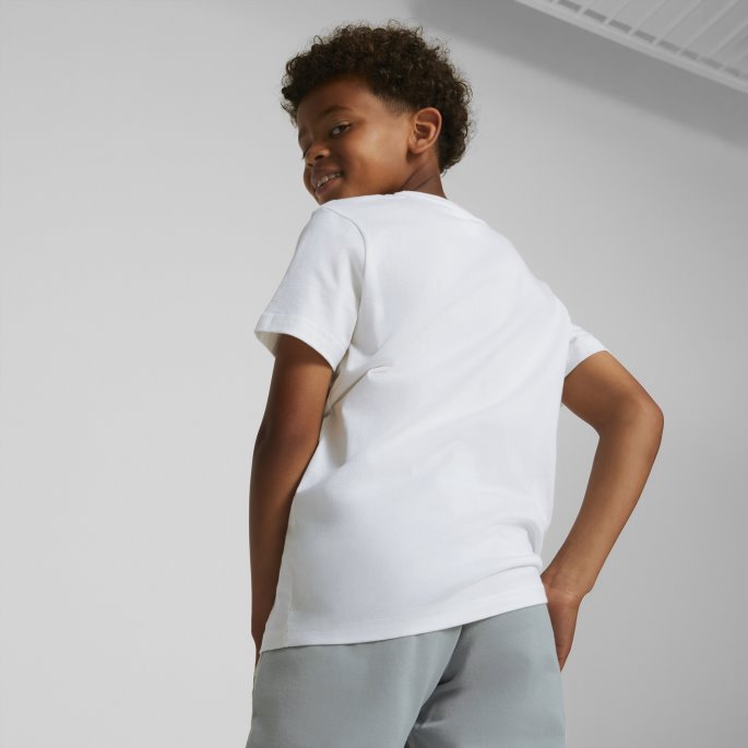 Puma På Tilbud X Minecraft Grafisk T-skjorte Store Barn Hvit