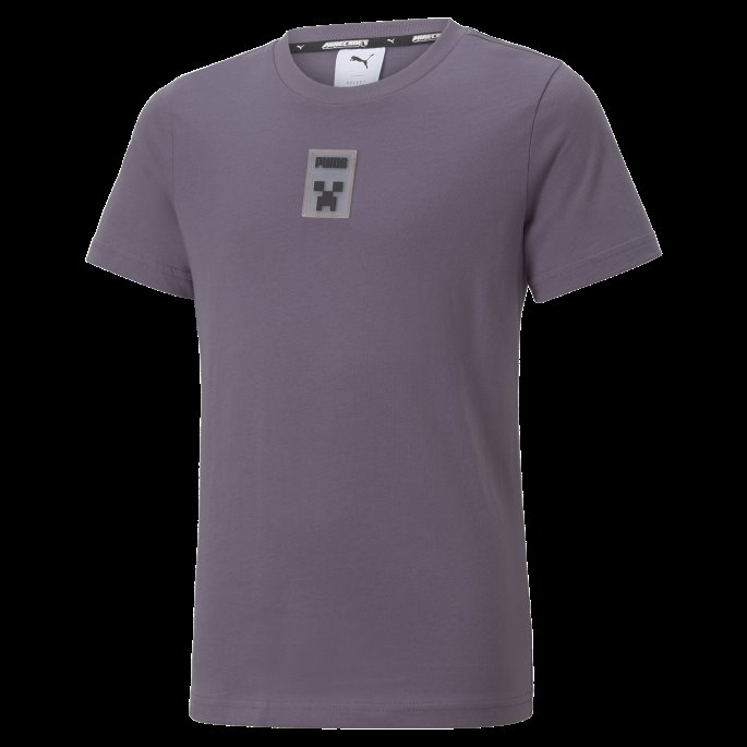 Puma På Tilbud X Minecraft Ungdom Grafisk T-skjorte Lilla Kull