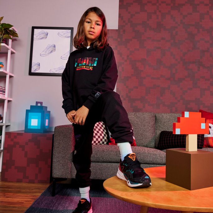 Puma På Tilbud X Minecraft Joggebukse Ungdom Svart