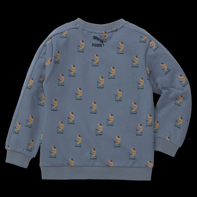 Puma På Tilbud X Bittesmå Bomull Trykt Sweatshirt Med Rund Hals Barn Kveld Sky-aop