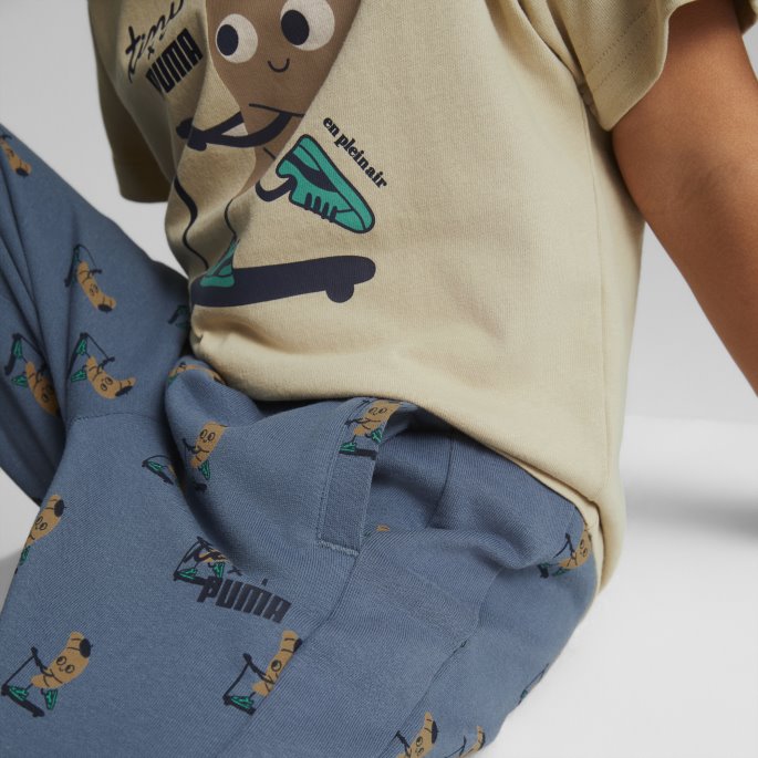 Puma På Tilbud X Bittesmå Bomulls Joggebukser Med Print For Barn, Kveld Sky-aop