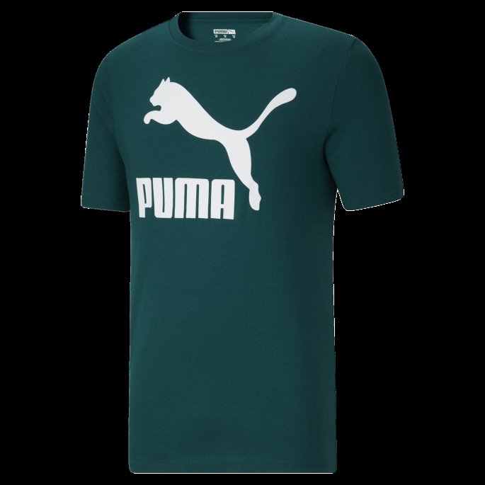 Classics Logo Herre T-skjorte Puma På Tilbud Varsity Green