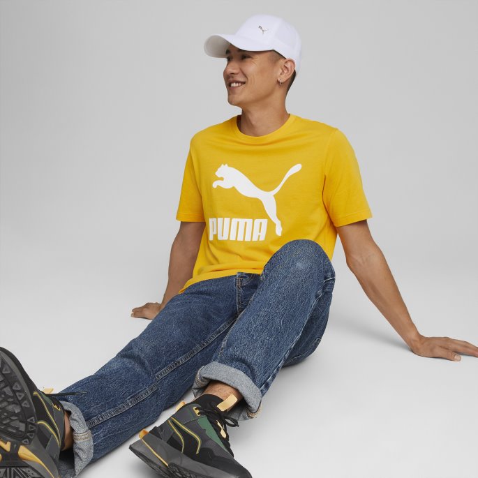 Puma På Tilbud Classics Logo Herre T-skjorte Mandarin