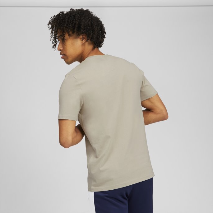 Classics Logo Herre-t-skjorte Pebble Grey Puma På Salg