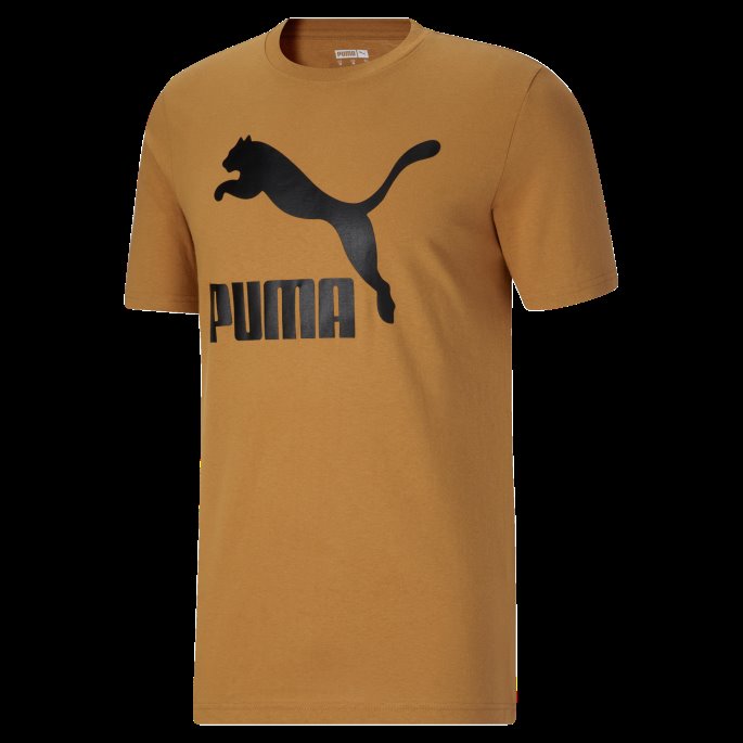 Puma På Tilbud Classics Logo Herre T-skjorte Desert Tan