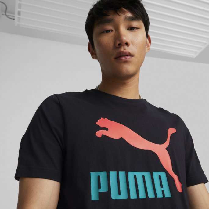 Puma På Tilbud Classics Logo Herre T-skjorte Svart