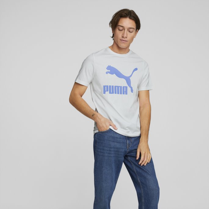 Classics Logo Herre T-skjorte Puma På Salg Isbre Grå