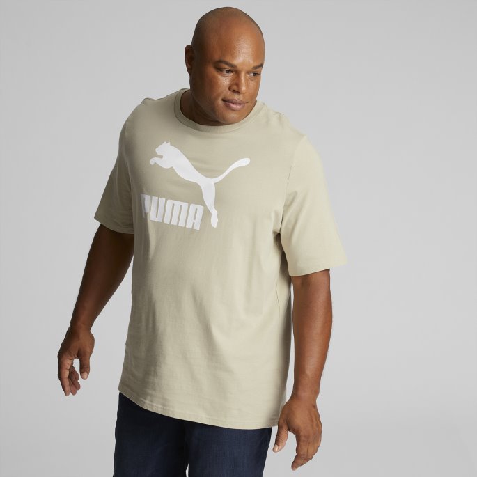 Classics Logo Herre T-skjorte Bt Puma På Salg Pebble Grey