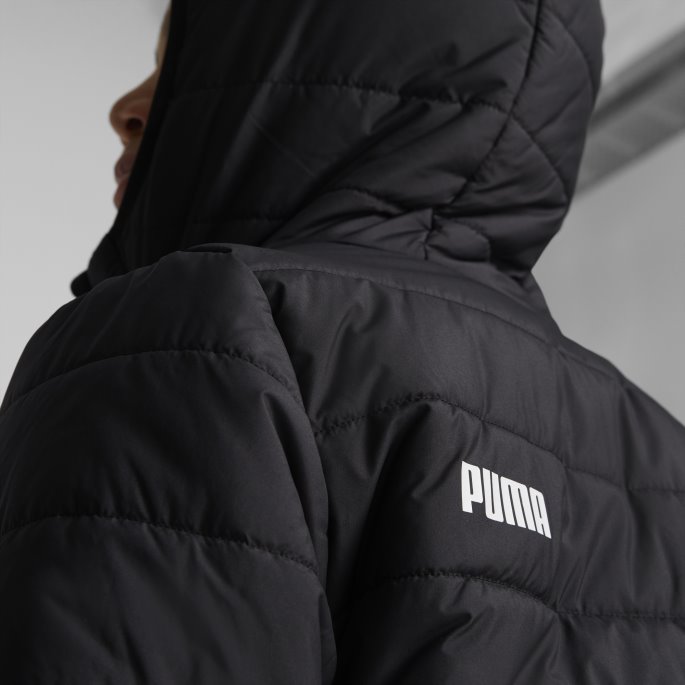 Puma På Tilbud Svart Essentials Vattert Jakke Ungdom