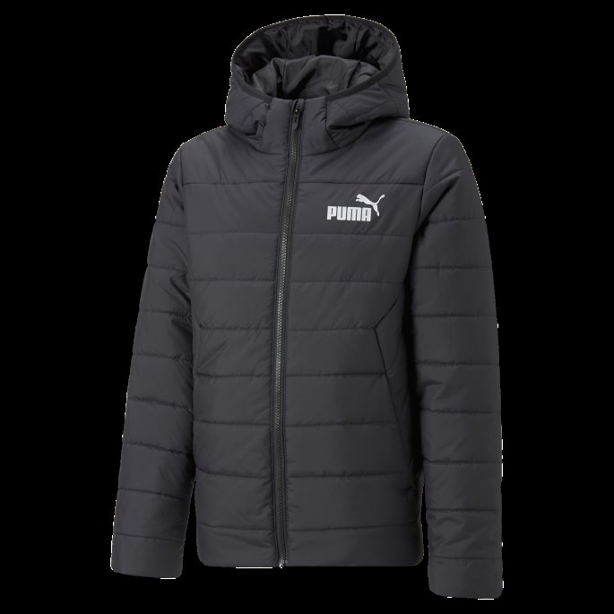 Puma På Tilbud Svart Essentials Vattert Jakke Ungdom