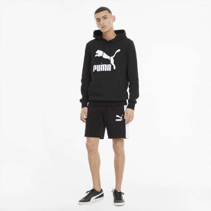 Sort Klassikere Fransk Frotté-logo Hettegenser For Menn Puma På Salg