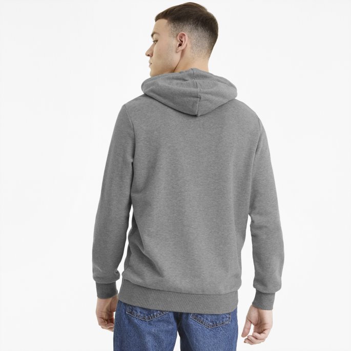 Classics French Terry Logo Herre Hettegenser Puma På Tilbud Mellomgrå Lyng