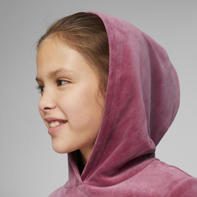 Puma På Tilbud Essentials+ Velour Hettegenser Ungdom Støvete Orkidé