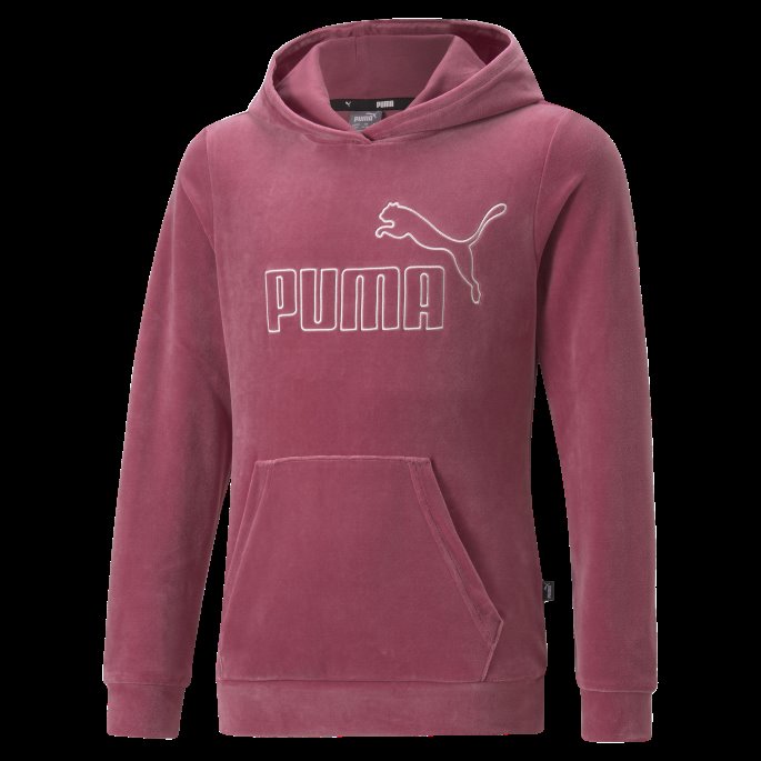 Puma På Tilbud Essentials+ Velour Hettegenser Ungdom Støvete Orkidé