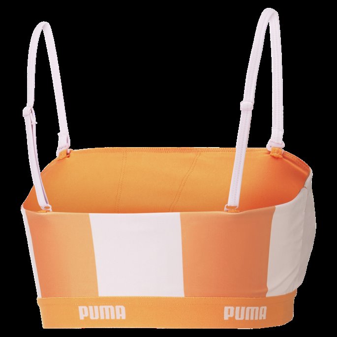Puma På Tilbud X Dua Lipa Stripete Bralette Gulrot-rosa Dame For Kvinner
