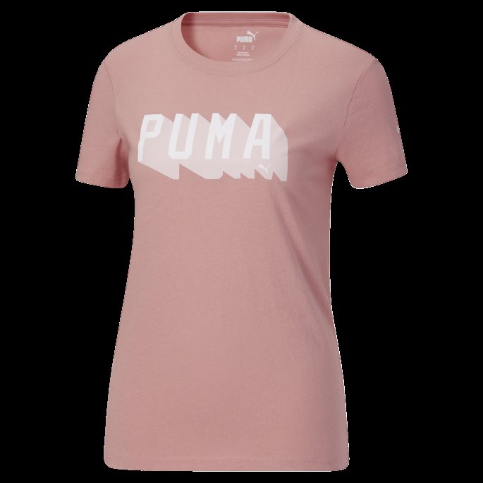 Rosett Puma På Salg 80-talls Logo Grafisk T-skjorte For Kvinner