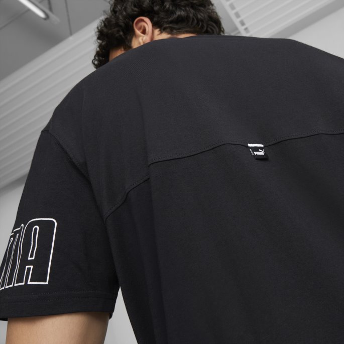 Puma På Tilbud Power Colourblock Tee Menn Svart