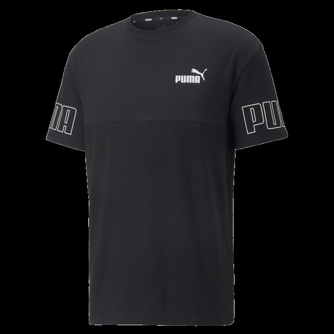 Puma På Tilbud Power Colourblock Tee Menn Svart