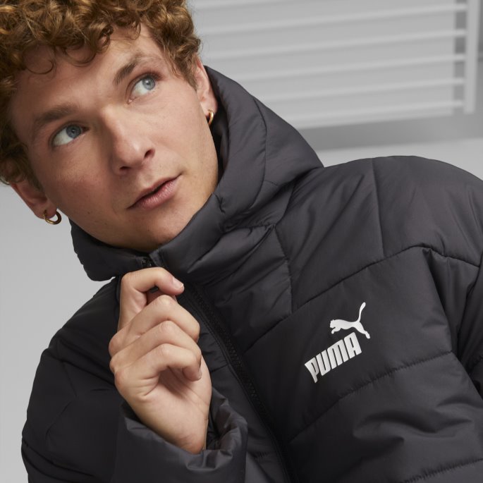 Puma På Tilbud Svart Nødvendighet+ Vattert Kåpe Herre