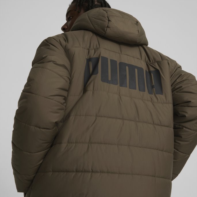 Dyp Oliven Puma På Tilbud Nødvendigheter+ Vattert Kåpe Herre