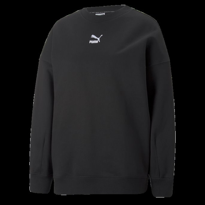 Klassikere Oversized Crewneck Damegenser Puma På Tilbud Svart